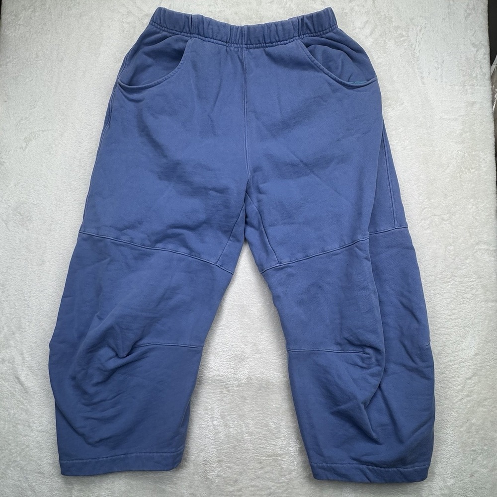 Roucha Cropped Sweatpants Women's M Purple Barrel Leg Lounge Athleisure
